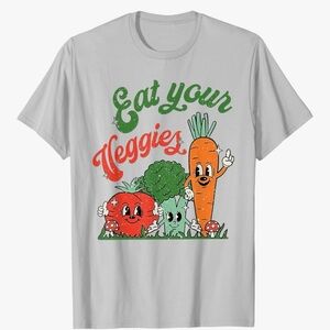 Gildan “Eat Your Veggies” Retro T-Shirt Size M